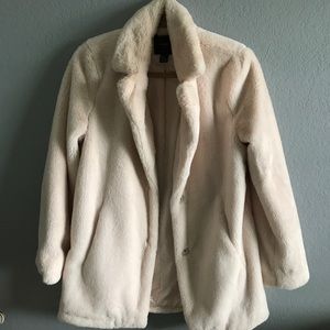 Soft Pink Faux Fur Coat Forever 21